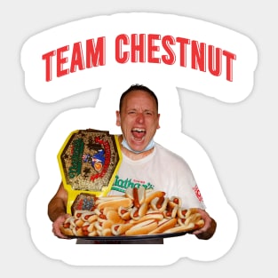 team  joey chestnut the king hot dog Sticker